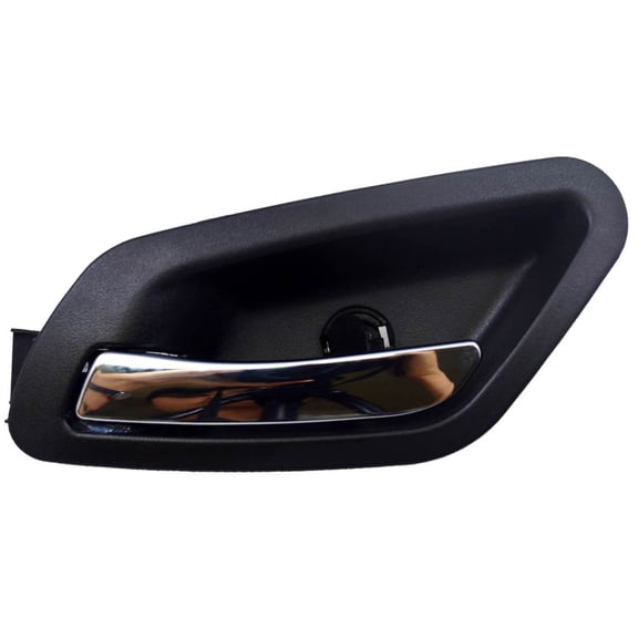PT Auto Warehouse GM-2379MA-FL - Inner Interior Inside Door Handle, Black Housing with Chrome Lever - without Power Switch Hole, Driver Side Front Fits select: 2005-2010 PONTIAC G6