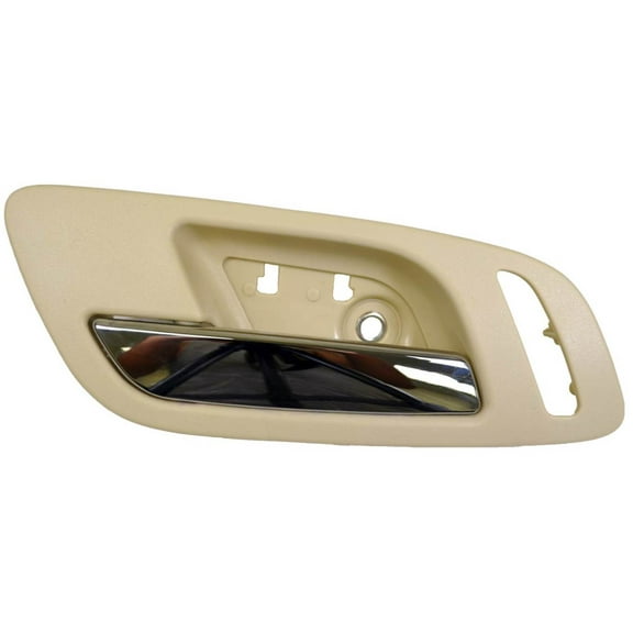 PT Auto Warehouse GM-2545ME-FL - Inside Inner Interior Door Handle, Beige (Cashmere) Housing with Chrome Lever - Driver Side Front Fits select: 2007-2014 CADILLAC ESCALADE
