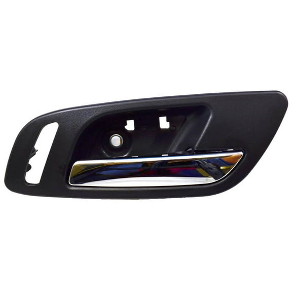 PT Auto Warehouse GM-2546MA-FR - Inner Interior Inside Door Handle, Black (Ebony) Housing with Chrome Lever - with Heated Seat Hole, Passenger Side Front Fits select: 2007-2014 CHEVROLET SILVERADO