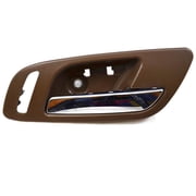 PT Auto Warehouse GM-2546MB-FR - Inner Interior Inside Door Handle, Brown Cashmere Housing with Chrome Lever - with Heated Seat Hole, Passenger Side Front Fits select 2007-2014 CHEVROLET SILVERADO