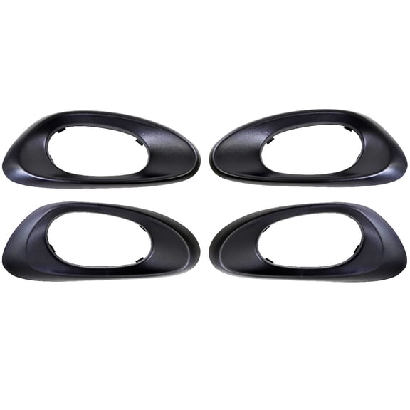 PT Auto Warehouse GM-2721A-2QP2 - Inner Interior Inside Door Handle Trim, Black - without Memory Seat Hole, Front/Rear Left/Right, Set of 4 Fits select: 2002-2009 CHEVROLET TRAILBLAZER