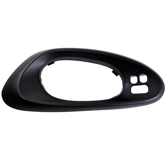PT Auto Warehouse GM-2721A2FL1 - Inner Interior Inside Door Handle Trim, Black - with Button Holes, Driver Side Front