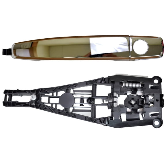 PT Auto Warehouse GM-3563M-2FL - Outer Exterior Outside Door Handle/Base, Chrome - Front Left Driver Side Fits select: 2011-2015 CHEVROLET CRUZE, 2010-2015 CHEVROLET CAMARO