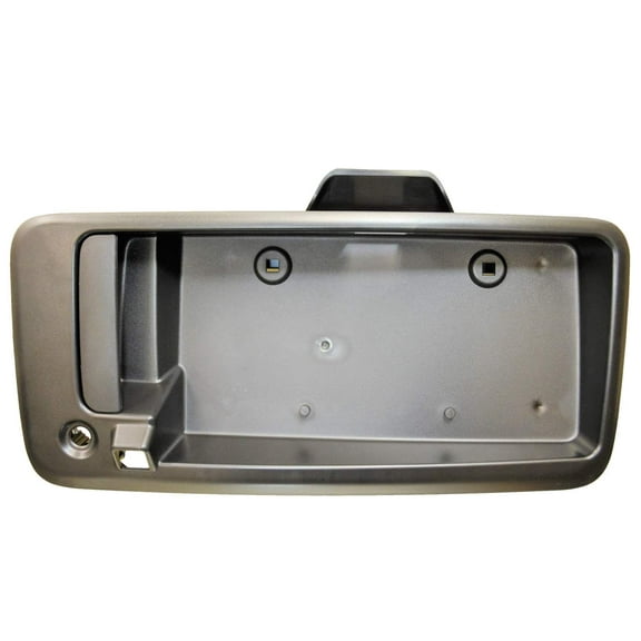 PT Auto Warehouse GM-3907A-TGC - Rear Back Door Tailgate Handle with License Plate Holder, Textured Black - with Camera Hole Hole Fits select: 2015-2019 CHEVROLET EXPRESS G2500