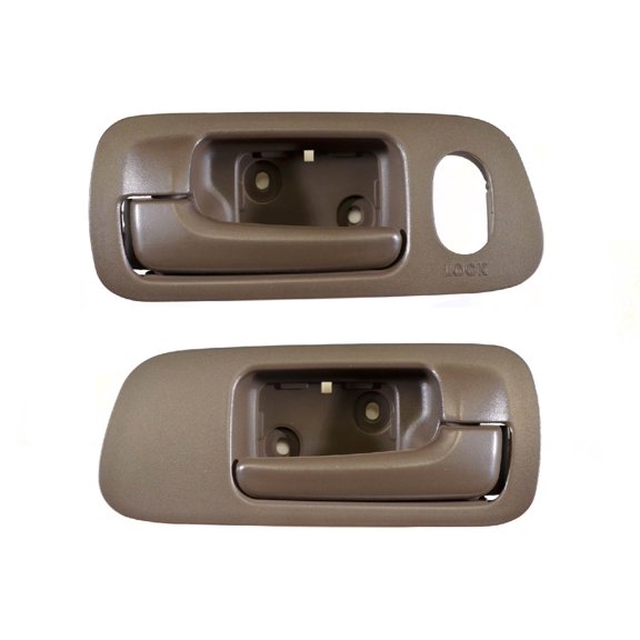 PT Auto Warehouse HO-2223B2-FPK - Inner Interior Inside Door Handle, Ivory - 2-Door Coupe, Front Left/Right Pair Fits select: 2003-2005 HONDA CIVIC