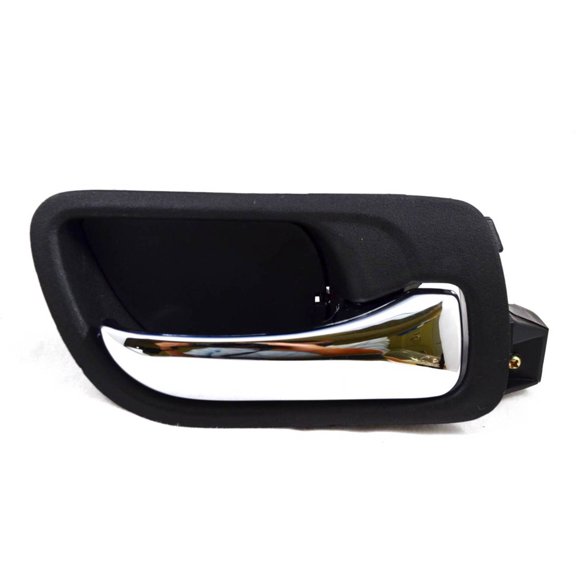 PT Auto Warehouse HO-2238MA-FR - Inner Interior Inside Door Handle, Black Housing with Chrome Lever - 4-Door Sedan, Passenger Side Front Fits select: 2003-2007 HONDA ACCORD