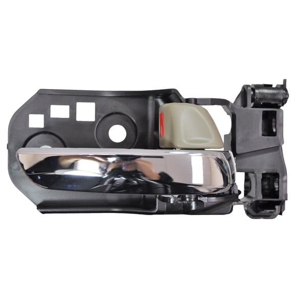 PT Auto Warehouse HO-2310ME-FR - Interior Inner Inside Door Handle, Chrome Lever with Beige Knob - Front Right Passenger Side Fits select: 2016-2019 HONDA PILOT, 2017-2019 HONDA RIDGELINE