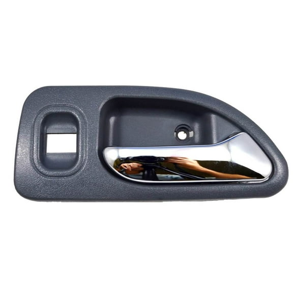 PT Auto Warehouse HO-2579MHFR2 - Inner Interior Inside Door Handle, Light Gray Housing with Chrome Lever - without Power Window Switch Hole, 4-Door Sedan, Passenger Side Front