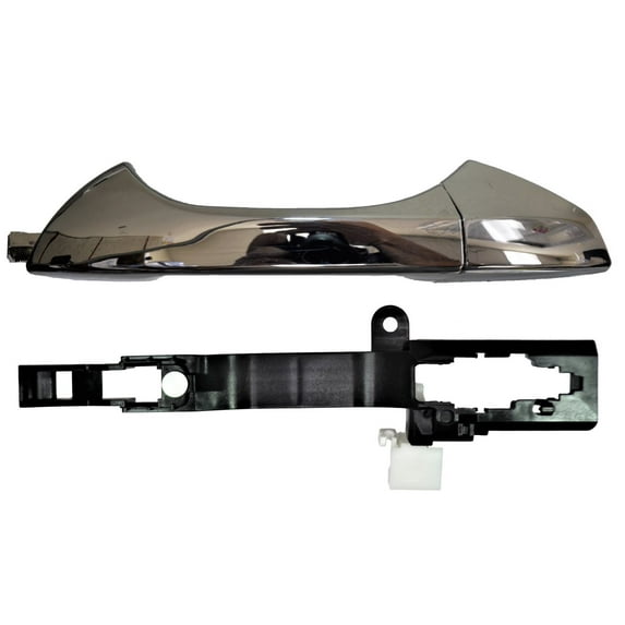 PT Auto Warehouse HO-3306M-2RLS - Exterior Outside Door Handle Assembly, Chrome, Japan Built - Rear Left Driver Side Fits select: 2008-2012 HONDA ACCORD