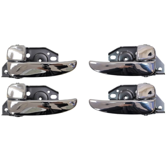 PT Auto Warehouse HY-2305M-QP - Interior Inner Inside Door Handle, Chrome - Front/Rear Left/Right, Set of 4 Fits select: 2002-2005 HYUNDAI SONATA