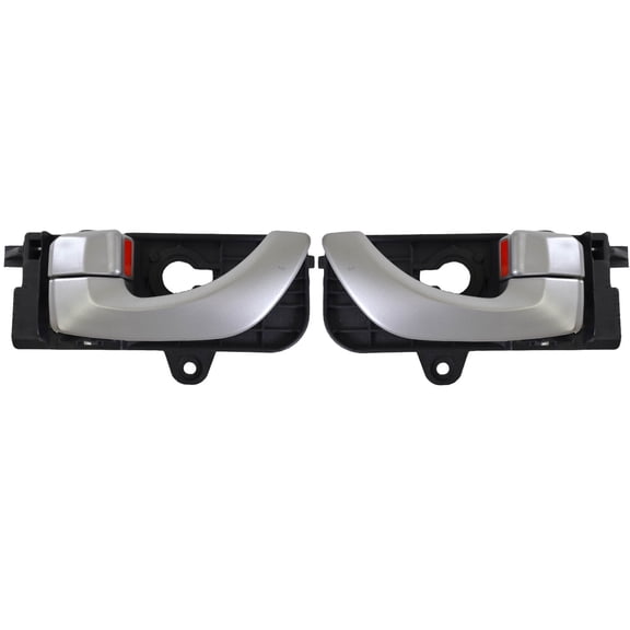 PT Auto Warehouse HY-2307P-FP - Inner Interior Inside Door Handle, Painted Silver - Front Left/Right Pair Fits select: 2006-2008 HYUNDAI SONATA