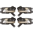 thumbnail image 1 of PT Auto Warehouse HY-2310R-QP - Inner Interior Inside Door Handle, Black Housing with Silver Lever/Knob - Front/Rear Left/Right, Set of 4, 1 of 2