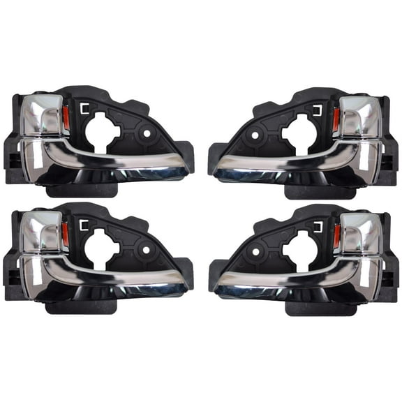 PT Auto Warehouse HY-2504M-QP - Interior Inner Inside Door Handle, Chrome - Front/Rear Left/Right, Set of 4