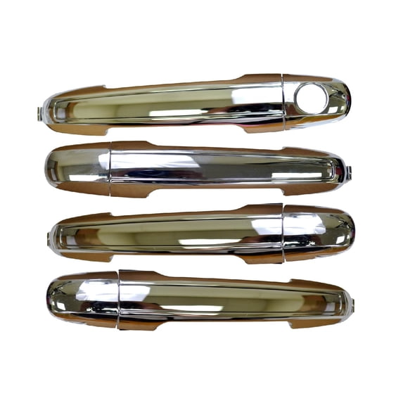 PT Auto Warehouse HY-3307M-QPK - Outer Exterior Outside Door Handle, Chrome - Front/Rear Left/Right, Set of 4