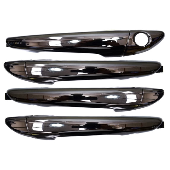PT Auto Warehouse HY-3310M-QPK - Exterior Outer Outside Door Handle, Chrome - Front/Rear Left/Right, Set of 4 Fits select: 2015-2018 HYUNDAI SONATA