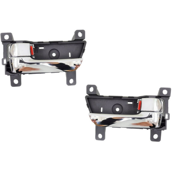 PT Auto Warehouse KI-2552M-DP - Interior Inner Inside Door Handle, Chrome - Left/Right Pair Fits select: 2011-2015 KIA SORENTO