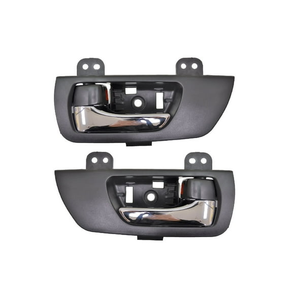 PT Auto Warehouse LX-2520MA-FP - Interior Inner Inside Door Handle, Chrome Lever with Black Housing - Front Left/Right Pair Fits select: 2006-2008 LEXUS RX