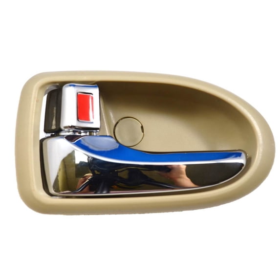 PT Auto Warehouse MA-2801ME-LH - Inner Interior Inside Door Handle, Beige/Tan Housing with Chrome Lever - Driver Side Fits select: 2000-2006 MAZDA MPV