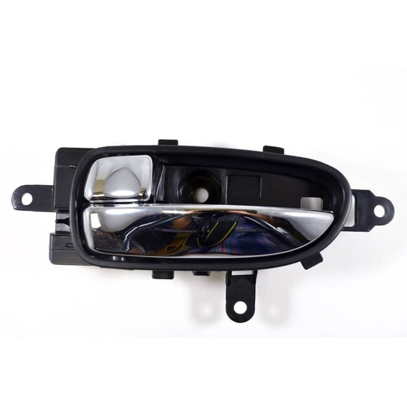 PT Auto Warehouse NI-2121MA-LH - Inner Interior Inside Door Handle, Black (Charcoal) Housing with Chrome Lever - Driver Side Fits select: 2007-2012 NISSAN ALTIMA