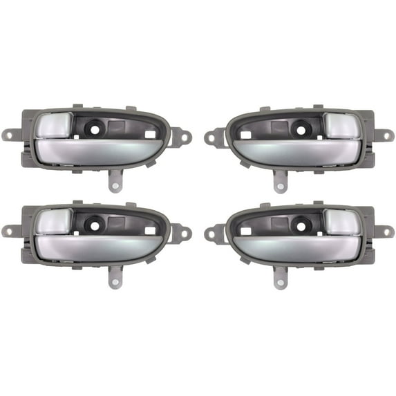 PT Auto Warehouse NI-2121RE-QP - Interior Inner Inside Door Handle, Silver Lever with Beige Housing (Cafe Latte) - Front/Rear Left/Right, Set of 4 Fits select: 2009-2014 NISSAN MAXIMA