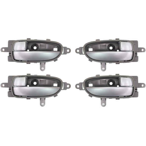 PT Auto Warehouse NI-2121RE-QP - Interior Inner Inside Door Handle, Silver Lever with Beige Housing (Cafe Latte) - Front/Rear Left/Right, Set of 4 Fits select: 2009-2014 NISSAN MAXIMA