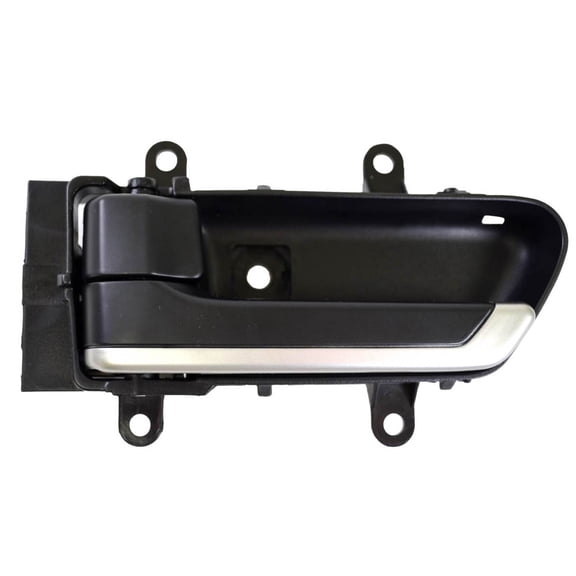 PT Auto Warehouse NI-2907A-LH - Inner Interior Inside Door Handle, Black Housing with Silver Insert Lever - Driver Side Fits select: 2003-2005 NISSAN MURANO, 2003 INFINITI FX35