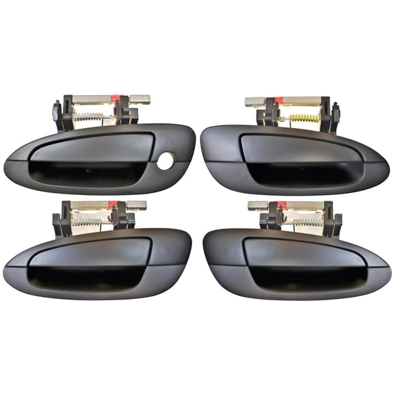 PT Auto Warehouse NI-3118P-QPK - Outer Exterior Outside Door Handle, Primed Black - Front Left/Right, Rear Left/Right, Set of 4 Fits select: 2002-2006 NISSAN ALTIMA