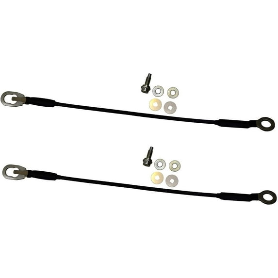 PT Auto Warehouse TC-NI004-P - Tailgate Lift Support Cable - Length 16 3/4 Inch, Left/Right Pair Fits select: 2005-2018 NISSAN FRONTIER