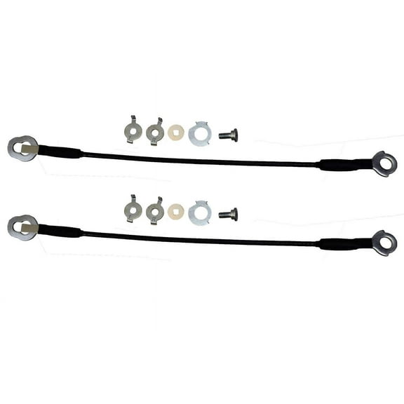 PT Auto Warehouse TC-TO005-P - Tailgate Lift Support Cable - Length 17 3/4 Inch, Left/Right Pair Fits select: 2007-2021 TOYOTA TUNDRA