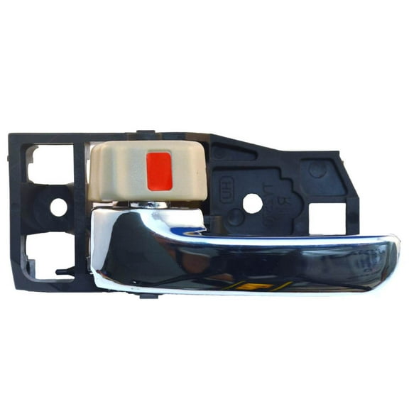 PT Auto Warehouse TO-2510ME-LH - Inner Interior Inside Door Handle, Beige/Tan (Ivory) Knob with Chrome Lever - Driver Side Fits select: 2001-2007 TOYOTA HIGHLANDER