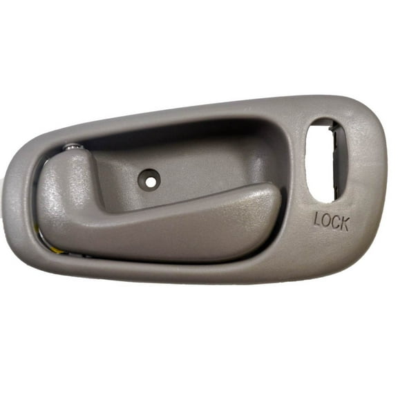 PT Auto Warehouse TO-2542G-LH - Inner Interior Inside Door Handle, Gray - with Power Lock Hole, Driver Side Fits select: 1998-2002 TOYOTA COROLLA, 1998-2002 CHEVROLET GEO PRIZM