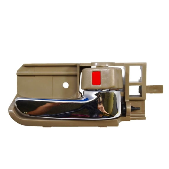 PT Auto Warehouse TO-2567MB-RH - Inner Interior Inside Door Handle, Brown (Bone) Housing with Chrome Lever - Passenger Side Fits select: 2003-2008 TOYOTA COROLLA, 2003-2008 TOYOTA COROLLA MATRIX