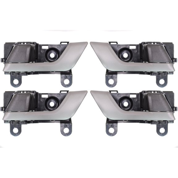 PT Auto Warehouse TO-2605RE-QP - Interior Inner Inside Door Handle, Silver Painted Knob with Beige Lever - Front/Rear Left/Right, Set of 4 Fits select: 2008-2013 TOYOTA HIGHLANDER