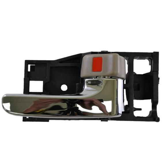 PT Auto Warehouse TO-2901ME-RH - Inner Interior Inside Door Handle, Beige (Ivory) Knob with Chrome Lever - Passenger Side Fits select: 2000-2004 TOYOTA AVALON