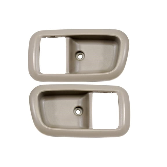 PT Auto Warehouse TO-2950G-2RP - Inner Interior Inside Door Handle Bezel/Trim, Gray (Charcoal) - for Regular/Extended Cabs ONLY, Rear Left/Right Pair Fits select: 2000-2006 TOYOTA TUNDRA