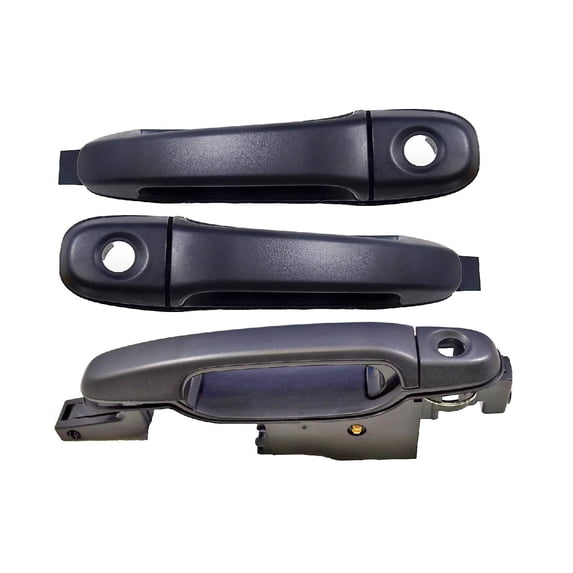 PT Auto Warehouse TO-3519A-FPMR - Outer Exterior Outside Door Handle, Textured Black - Front Left/Right, Rear Right, Set of 3 Fits select: 1991-1997 TOYOTA PREVIA