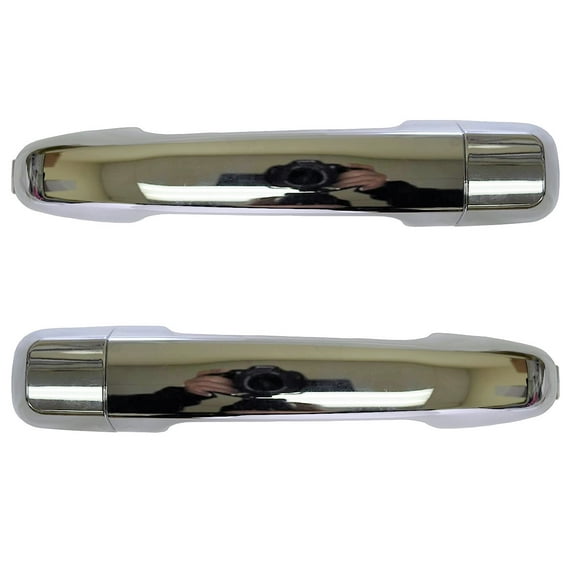 PT Auto Warehouse TO-3720M-RP - Exterior Outer Outside Door Handle, Chrome - Rear Left/Right, Pair Fits select: 2010-2016 TOYOTA 4RUNNER, 2010-2016 LEXUS GX