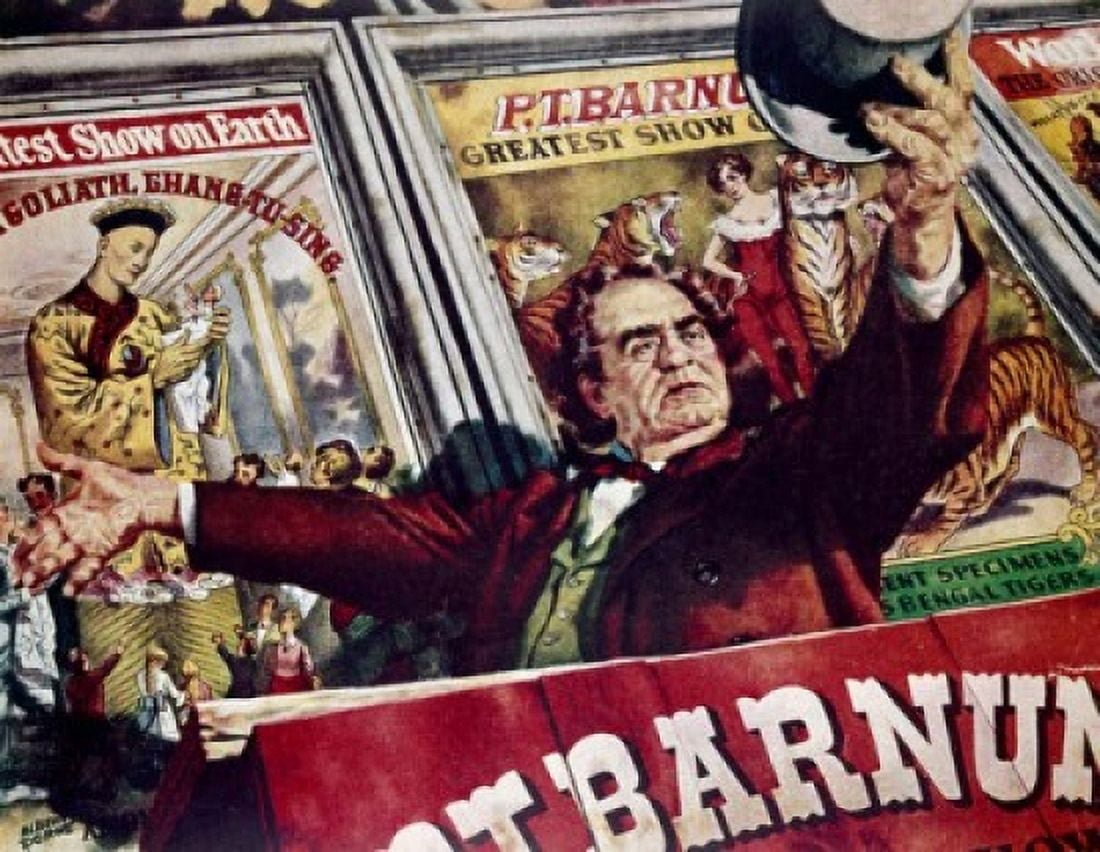 PT Barnum by unknown artist Canvas Art - (18 x 24)