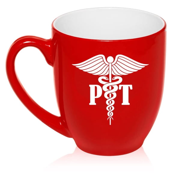 PT Physical Therapist Ceramic Coffee Mug Tea Cup Gift (16oz Red)
