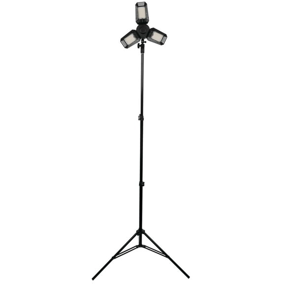Performance Tool W2286 Complete Work Light System with Telescoping Tripod - Produces 6500+ Lumens, Energy Efficient, Adjustable Height, and Dimmable