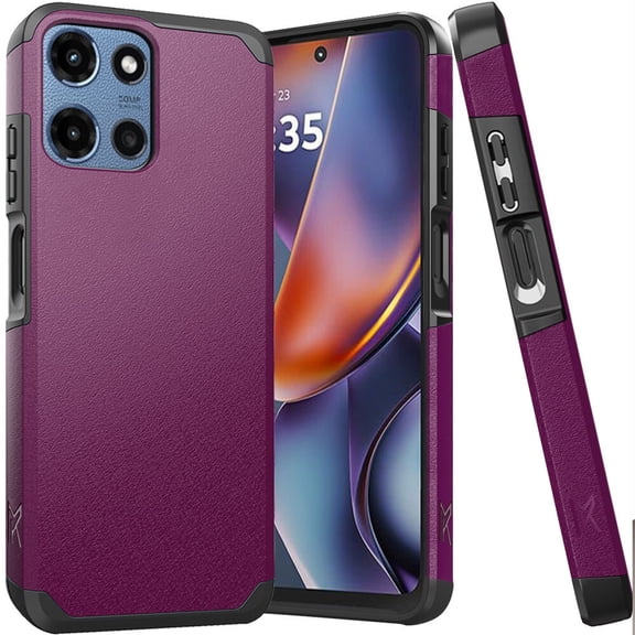 PT for Motorola Moto G 5G 2026 XT2613V / Moto G 5G 2025 XT2513V / Moto G Play 2026 XT2615V MK Style Hybrid Phone Case Cover - Purple