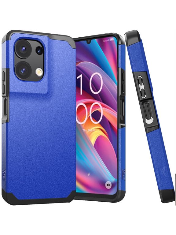 PT for TCL K32 5G T513W / TCL K33 5G T513V MK Style Hybrid Phone Case Cover - Blue