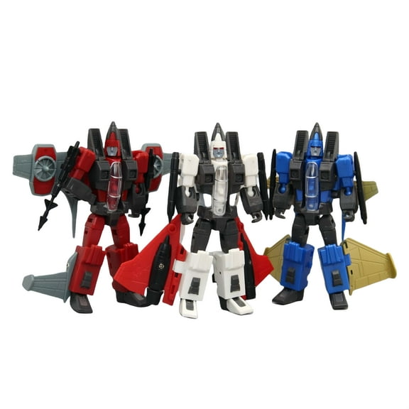 PT01-06 Flying Three-Pointed Team Set - F15 Fighter Jet Transforming Robots, Collectible Action Figure Set