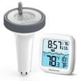 thumbnail image 1 of Newentor Wireless Pool Thermometer Floating Easy Read, IPX8 Waterproof, 200FT Long Range, Accurate Water Temperature Gauge with Indoor Temp Humidity & Clock for Pool, Spa, Hot Tub, Aquarium, 1 of 7