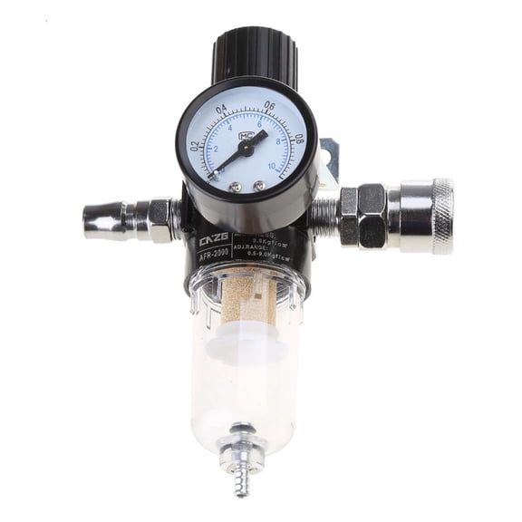 PT1/2" Water Separator Compressed Air Pressure Regulator with Pressure Gauge Accurate Reading Table Pressure Regulator