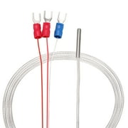 PT100 RTD Temperature Sensor Probe 3 Wire Cable Thermocouple Stainless Steel 100cm3.3ft Temperature Rang -20420 C