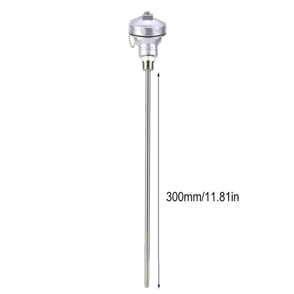 PT100 Temperature Sensor Probe M20x1 5 Threaded Terminal Head Suitable for Thermostats and High Temp Applications (300mm)