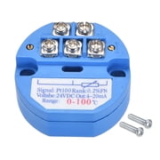 PT100 Temperature Sensor Transmitter 24V DC 4-20mA 0  to 100  Blue