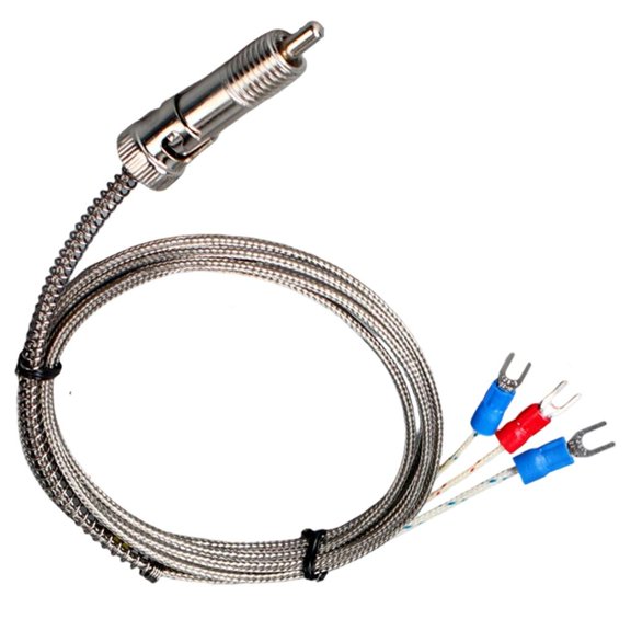 PT100 Thermocouple Temperature Sensor Probe Stainless Steel Texture for Kitchen
