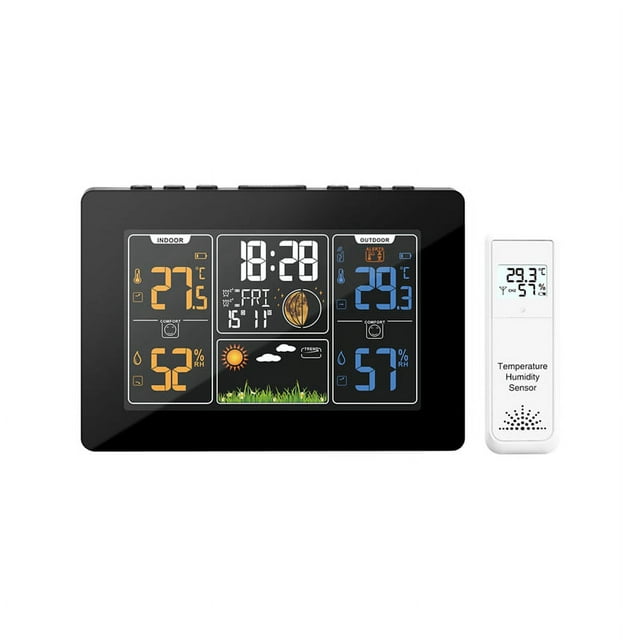 PT201C Digital Alarm Wall Clock WiFi Weather Forecast Station